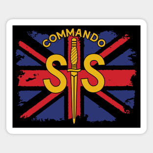 WW2 British Army No2 Commando SAS Badge with Union Jack Magnet